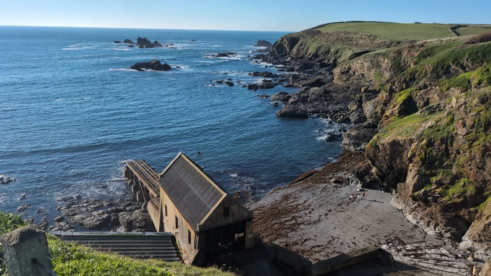 The Old Lifeboat Slipway in the Lizard Peninsula